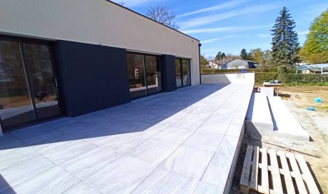 Pose de carrelage de terrasse - Janzé - MALIDOR CARRELAGE